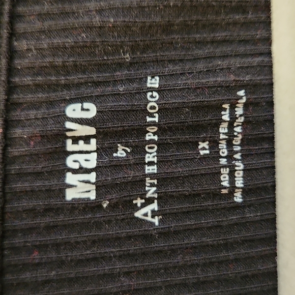 MAEVE by Anthropology black ribbed t-shirt. Great condition. Could fit size L - Picture 3 of 5